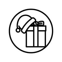 christmas gift icon vector design template elegant style