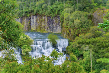 Caracol River, in the Caracol State Park. This river cuts out of basalt cliffs in the Serra Geral...