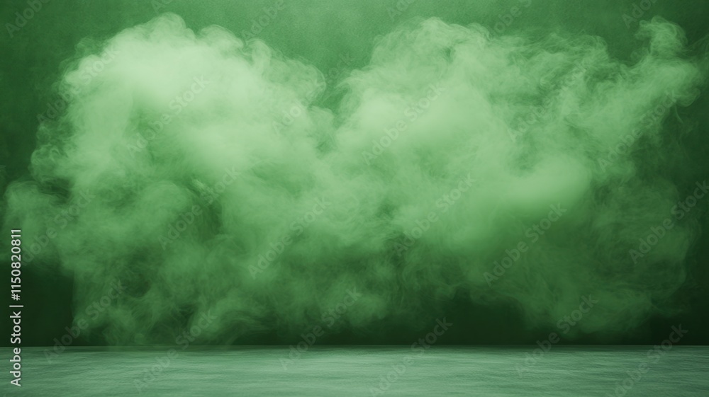 Poster abstract green mist background with smoky texture for creative design projects and futuristic visual