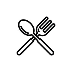 spoon and fork icon vector design template elegant style
