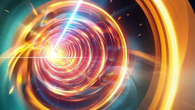 A symphony of light and sound as beams of synchrotron radiation create a mesmerizing and harmonious display.