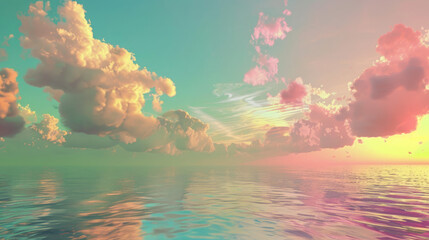 sunset over the sea