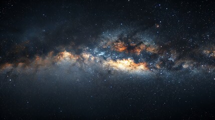 Fototapeta premium Cosmic River: A Celestial Tapestry of Stars and Nebulae
