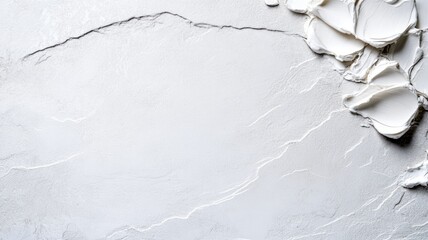 Naklejka premium Marble texture with white paint swirls; abstract background