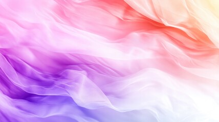 Fototapeta premium Abstract background with gradient shades of pink, red, purple, and white flowing like silk