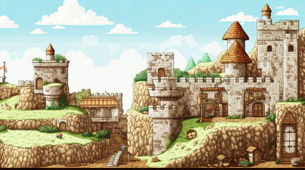 レトロゲームの背景画像