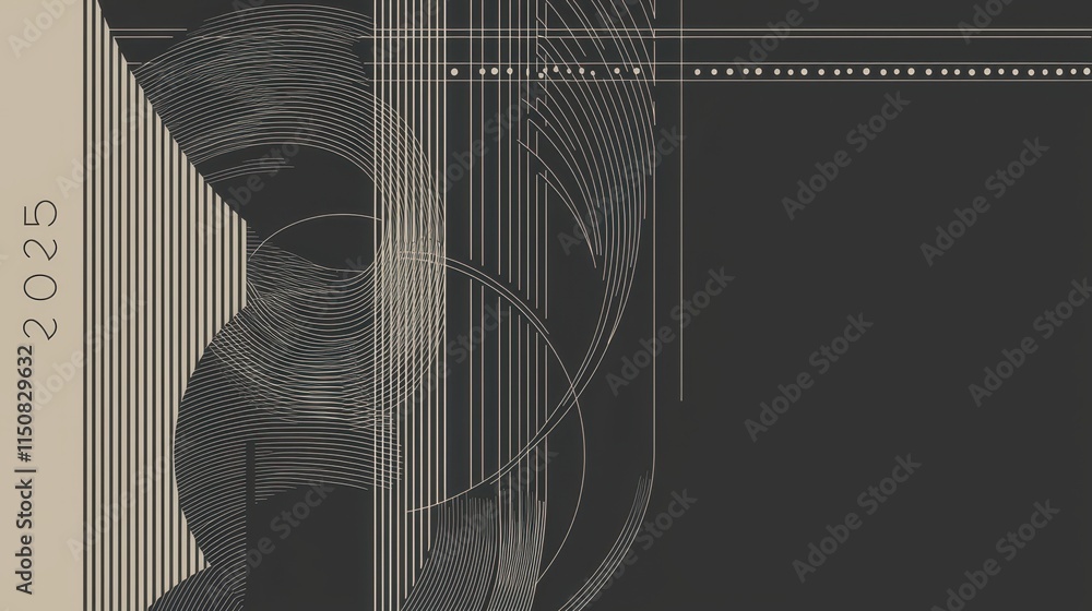 Poster minimalist typography design with simple lines and abstract shapes for modern aesthetic appeal
