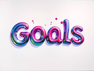 a 3d illustration of the word goals