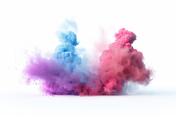 Fototapeta premium colorful smoke flash on white background version 9