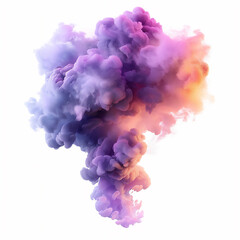 Fototapeta premium colorful smoke flash on white background version 1