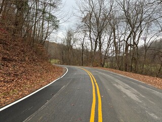 Obraz premium Roadway Markings - Franklin County, VA