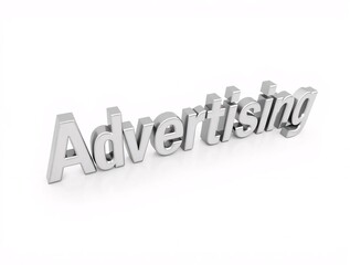 a 3d illustration of the word advertising