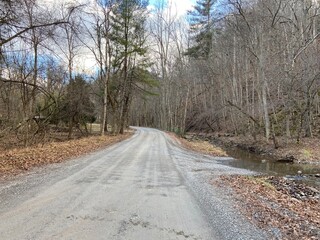 Fototapeta premium Gravel Road - Montgomery County, VA