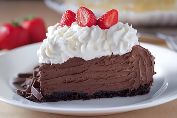 chocolate mousse cake whipped cream