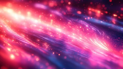 Obraz premium Abstract red and blue light streaks with bokeh.