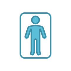 man icon vector design template elegant style 