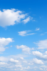 Obraz premium Boundless Azure: An Expanse of Clear Blue Sky Merging with the Horizon