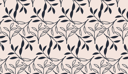 Fototapeta premium abstract leaf seamless pattern background design template