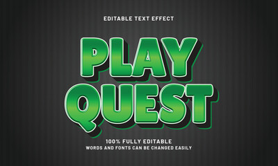play quest editable text effects with a game and kids theme