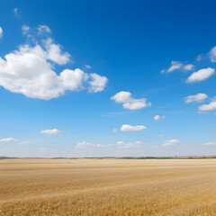 Obraz premium Boundless Azure: An Expanse of Clear Blue Sky Merging with the Horizon