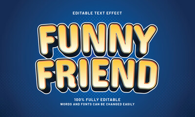 funny friend editable text effects with a cute and kids theme