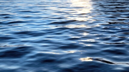Sunlight reflects off rippling water, creating serene scene