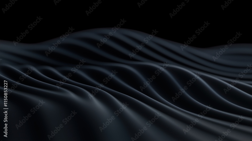 Poster abstract 4k wave pattern in smooth minimalist style with black and gray tones perfect for modern bac