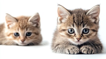 British kitten isolated and cut out on a transparent background.