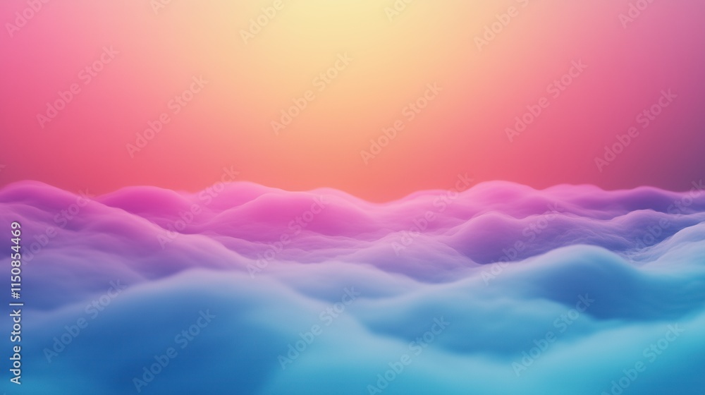 Poster abstract particle gradient shining like blue sea with vibrant colors and gradient background in ethe