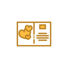 postcard icon vector design template elegant style 