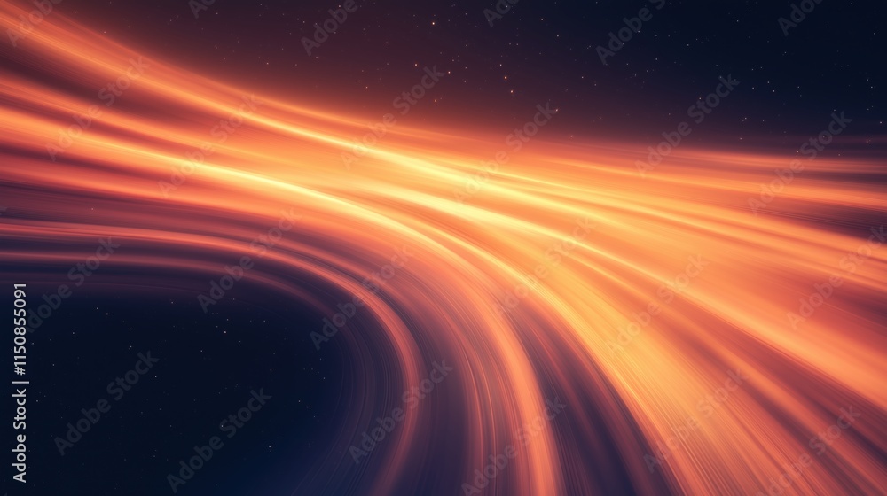 Poster abstract background with vibrant light streaks featuring a futuristic and cosmic theme in deep space