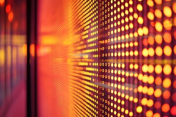 Abstract Orange and Red LED Light Display