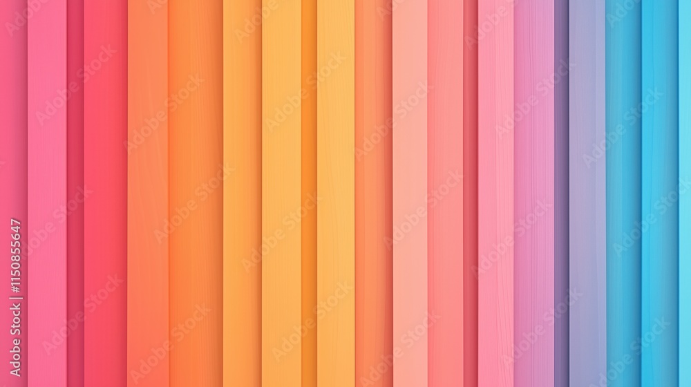 Poster colorful vertical striped abstract background in multicolor shades for modern design projects and di