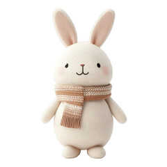 Obraz premium Cute rabbit doll icon in cozy environment rendered 3d