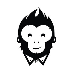 Monkey head can be used as a mascot for games or clothing brands