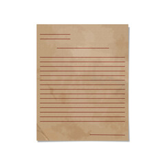 PAPER MOCKUP 105 editable vector of blank vintage paper  for brand identity