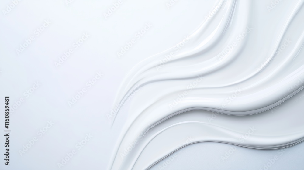 Poster abstract liquid metal effect in silver tones creating dynamic flowing patterns with a futuristic aes