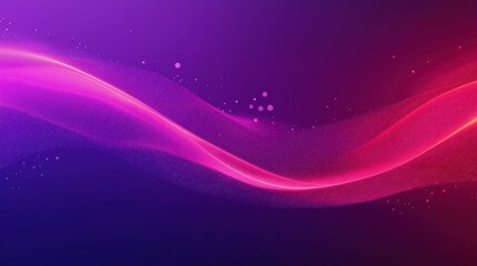 Fototapeta premium Abstract Particle Wave of Glowing Dots Flowing Across a Vibrant Background in Purple and Red Shades with Dynamic Motion and Energy for Futuristic Design and Creative Art Concepts