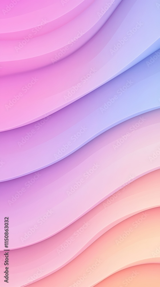 Poster vibrant gradient background with abstract colorful layers in pink purple and orange hues for modern 
