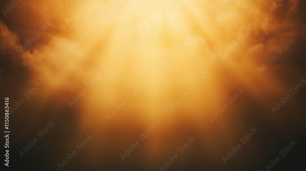 Poster golden rays of light shining through a cloudy sky creating a dramatic atmosphere. abstract nature ba