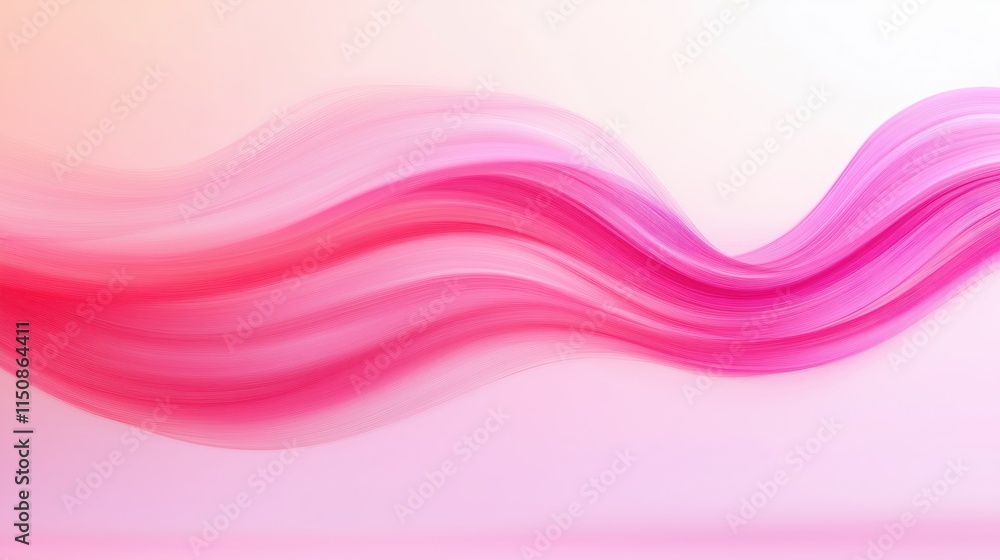 Poster elegant pink fluid wave illustration with gradient flowing lines and artistic design perfect for mod