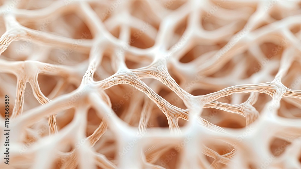Poster multiple sclerosis disease concept. close-up view of intricate cellular structure with delicate, org