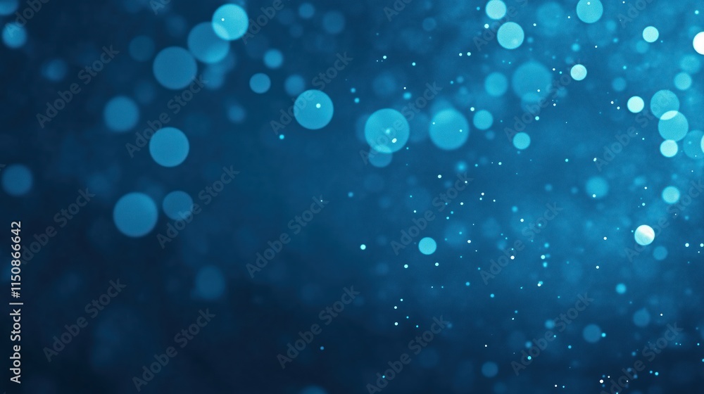 Poster stunning blue bokeh circles loopable abstract background for modern digital art and design projects