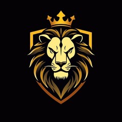 lion king logo shape design