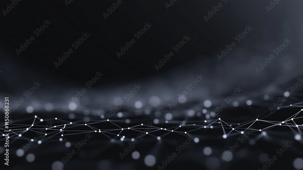 Poster abstract 3d illustration of network internet communication with futuristic digital connections and g