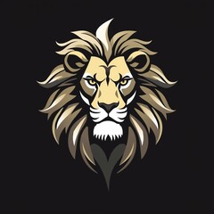 Fototapeta premium lion king logo shape design