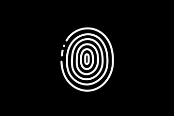 fingerprint icon simple design