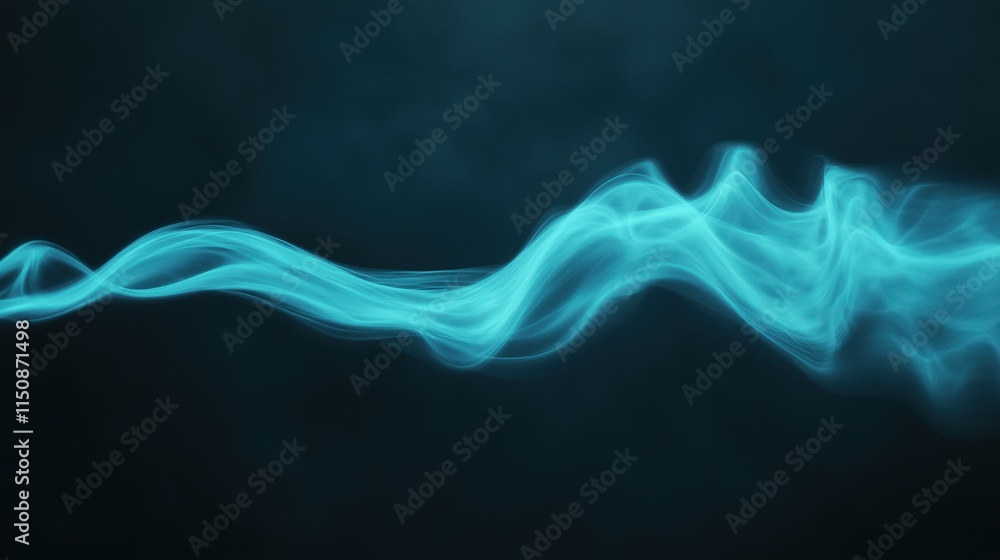 Poster mystic fog effect on black background with slow motion for video editing and artistic design with at
