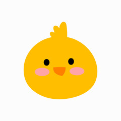 head duck cartoon illustration character. animal forest cartoon