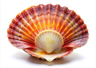 Fototapeta premium High-resolution panoramic image showcasing fresh, raw scallops in their shells.